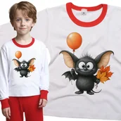 Piżamy dla dziewczynek - Piżama dziecięca Słodki Nietoperz Z Balonikiem I Liśćmi Jesień 86/92 - VoloDonum - miniaturka - grafika 1