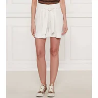 Spodenki damskie - Marc Cain Lniane szorty Relaxed fit high waist - miniaturka - grafika 1