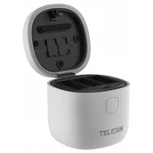 Akcesoria do kamer sportowych - Wodoodporna ładowarka trójkanałowa Allin box Telesin dla GoPro Hero 9 / Hero 10 (GP-BTR-904-GY) - miniaturka - grafika 1