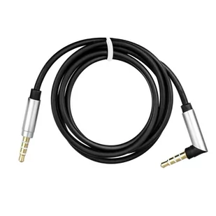 Przewód AUX JACK STEREO 3,5mm czarny 1m pod kątem 90 stopni towar w magazynie natychmiastowa wysyłka FV 23% odbiór osobisty 0 zł 5901737419484 - Kable - miniaturka - grafika 1