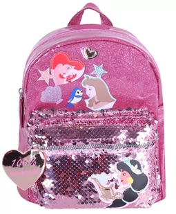 Różowy, brokatowy plecak w Księżniczki DISNEY - Plecaki szkolne i tornistry - miniaturka - grafika 1