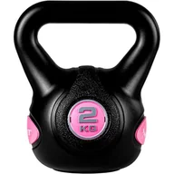 Kettlebell - Movit Hantle Kettlebell - 2 Kg, Czarny / Różowy - miniaturka - grafika 1