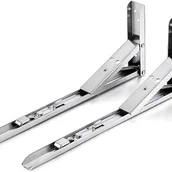 Zawiasy, okucia i inne akcesoria - x 34cm składane uchwyty ścienne na półki ze śrubami do kuchni i łazienki - miniaturka - grafika 1