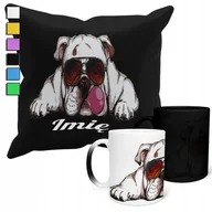 Gadżety dla niej i dla niego - Zestaw Kubek Magiczny + Poszewka Z Poduszką- Psy Zwierzęta Prezent + Imię - miniaturka - grafika 1