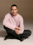 Moda i Uroda OUTLET - Reserved - Sweter z wełną alpaki - pastelowy róż - miniaturka - grafika 1