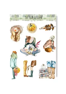 Naklejki na jesień jesienne do plannera liść dynia - Scrapbooking - miniaturka - grafika 1