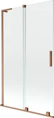 Parawany nawannowe - Mexen Velar L parawan nawannowy 2-skrzydłowy rozsuwany 110 x 150 cm, transparent, miedź szczotkowana - 896-110-003-01-65 - miniaturka - grafika 1