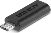 Adaptery i przejściówki - Adapter USB Lindy 41903 USB-C - microUSB Czarny AP-348443 - miniaturka - grafika 1