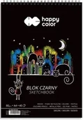Szkolne artykuły papiernicze - GDD Blok A4/40K czarny Koty 80g spirala HAPPY COLOR - miniaturka - grafika 1