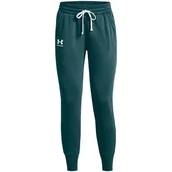 Spodnie damskie - Spodnie damskie Under Armour Rival Fleece Joggers zielone 1356416 716-XXL - miniaturka - grafika 1