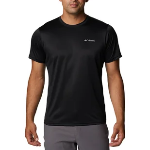 Męska Koszulka z krótkim rękawem COLUMBIA COLUMBIA HIKE M CREW 1990391010 – Czarny - Koszulki sportowe męskie - miniaturka - grafika 1