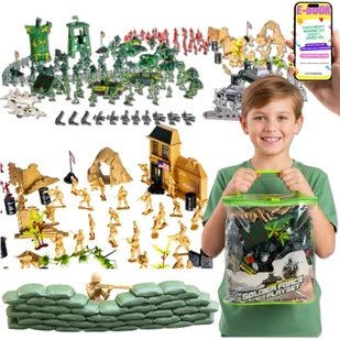 Zestaw Żołnierzyków XXL 300el Baza Wojskowa + Czołgi + Samoloty Prezent dla Chłopca na Święta Urodziny + Ebook - Figurki dla dzieci Zestaw Żołnierzyków XXL 300el Baza Wojskowa + Czołgi + Samoloty Prezent dla Chłopca na Święta Urodziny + Ebook - Figurki dla dzieci - miniaturka - grafika 1