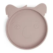 Śliniaki i fartuszki - Nuuroo silikonowy talerzyk obiadowy duży KOALA Woodrose - miniaturka - grafika 1