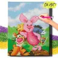 Zabawki kreatywne - HAFT DIAMENTOWY 5D z RAMĄ Przyjaciele Kubusia Puchatka Diamond Painting Mozaika Dla Dzieci Zwierzęta Oh Art! - miniaturka - grafika 1