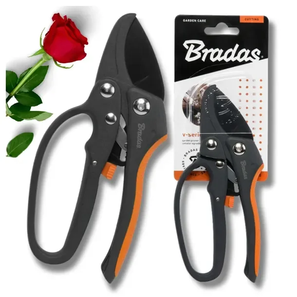 Sekator Ogrodowy Z 4-stopniowym Mechanizmem Bradas Stal Sk5 Z Powłoką