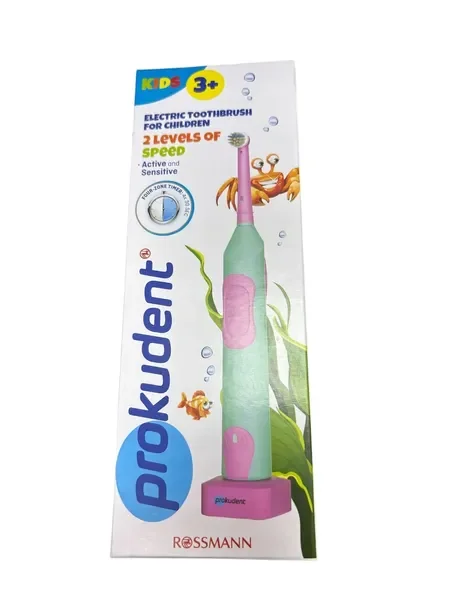 Elektryczna SZCZOTECZKA do zębów PROKUDENT KIDS 3+ dla dzieci Różowa