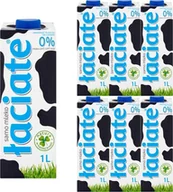 Śmietanki i dodatki do kawy - Łaciate Łaciate Mleko o zawartości tłuszczu 0% 1L x 12 sztuk - miniaturka - grafika 1