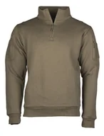 Bluzy męskie - Mil-Tec Bluza Taktyczna z Kołnierzem Zielona - 3XL - miniaturka - grafika 1