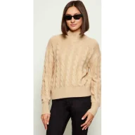 Swetry damskie - GUESS Półgolf ELSA | Regular Fit | z dodatkiem wełny - miniaturka - grafika 1