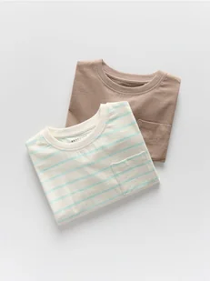 Reserved - Bawełniany longsleeve 2 pack - niebieski - Bluzki dla niemowląt - miniaturka - grafika 1