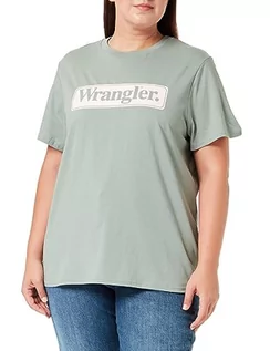Koszulki i topy damskie - Wrangler Damska koszulka o regularnym kroju, Light Matcha, XL - grafika 1