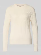 Swetry damskie - Sweter o kroju regular fit z czystej bawełny - miniaturka - grafika 1