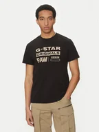 Koszulki męskie - G-Star Raw T-Shirt Originals D25969-C506 1214 Czarny Regular Fit - miniaturka - grafika 1