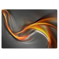 Podnóżki, podpórki, podkładki - Mata ochronna pod fotel Abstrakcja pomarańczowa 140x100 cm - miniaturka - grafika 1