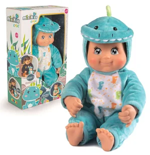 MiniKiss interaktywna lalka bobas w stroju dinozaura - Lalki dla dziewczynek - miniaturka - grafika 1