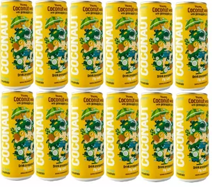 12x Woda kokosowa COCONAUT z sokiem ananasowym 320 ml - Woda - miniaturka - grafika 1