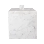 Pojemniki łazienkowe - Pojemnik kosmetyczny Marmur Carrara - miniaturka - grafika 1
