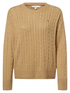 Swetry damskie - Tommy Hilfiger - Sweter damski, beżowy - miniaturka - grafika 1