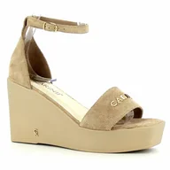 Sandały damskie - Beżowe sandały damskie CARINII - Carinii - miniaturka - grafika 1