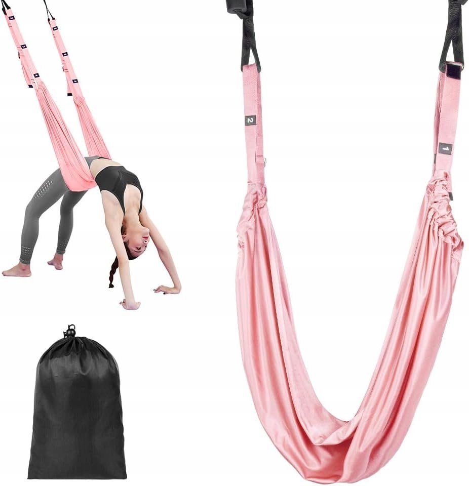 CHUSTA AKROBATYCZNA DO JOGI ROCIĄGANIA MIĘSNI MATERIAŁOWA SZARFA STRETCHING