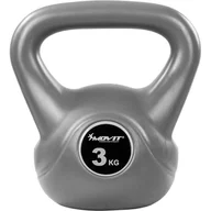 Kettlebell - MOVIT Kettlebell Hantle szare - 3 kg - miniaturka - grafika 1
