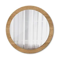 Lustra - Ścienne Lustro Łazienkowe Tekstura drewna 90cm - miniaturka - grafika 1