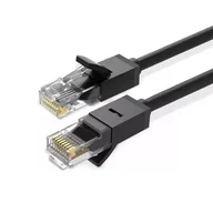 Kable miedziane - Kabel sieciowy LSZH Cat.6A UTP Kaliber AWG24, czarny, o długości 25 cm, idealny do szybkich i wysokiej jakości połączeń sieciowych, odporny na rozprzestrzenianie się płomienia. - miniaturka - grafika 1