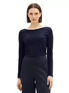 Koszule damskie - Podstawowa koszula damska z długimi rękawami TOM TAILOR, 10668-niebieski kapitan nieba, XS - miniaturka - grafika 1