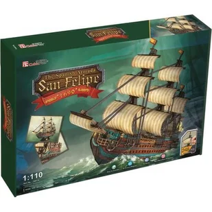 Cubicfun PUZZLE 3D Żaglowiec The Spanish Armada San Felipe WZCUBD0CC002999 - Puzzle - miniaturka - grafika 1