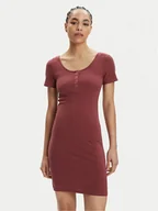 Sukienki - Pieces Sukienka codzienna Kitte 17146324 Czerwony Slim Fit - miniaturka - grafika 1