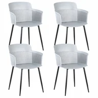 Taborety i hokery - B2B Partner Plastikowe krzesło barowe MOLLY, szare 422023 - miniaturka - grafika 1