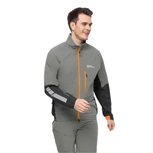 Męska kurtka rowerowa Jack Wolfskin MOROBBIA 2.5L JKT M gecko green - S - Kurtki męskie - miniaturka - grafika 1