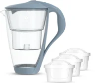 Zabawki AGD - Szklany dzbanek Dafi CRYSTAL LED stalowy 3xUnimax - miniaturka - grafika 1