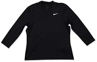 Koszulki i topy damskie - Nike Damska koszulka W NKCT VCTRY DF UV TOP 3/4 SLV, czarny/biały, M, czarny/biały, M - miniaturka - grafika 1
