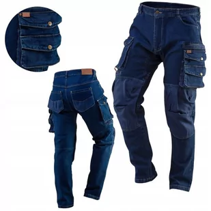 Neo Spodnie Robocze Denim Do Pasa Wzmocnione Bawełna Oxford 81-228 L/52 - Odzież robocza - miniaturka - grafika 1