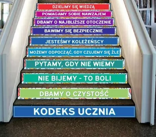 Naklejki na schody: Kodeks Ucznia - Pomoce naukowe - miniaturka - grafika 1