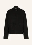 Swetry damskie - Selected Femme Kardigan Z Dodatkiem Alpaki schwarz - miniaturka - grafika 1