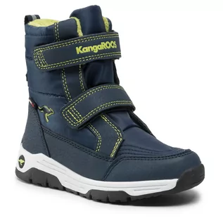 Śniegowce damskie - KangaRoos Śniegowce K-Major V Rtx 18606 000 4054 S Dk Navy/Lime - grafika 1