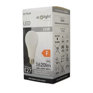 Żarówka LED ECOLIGHT Classic EC79549 18W E27 - Halogeny - miniaturka - grafika 1