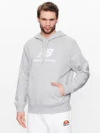 Bluzy męskie - New Balance Bluza MT31537 Szary Relaxed Fit - miniaturka - grafika 1